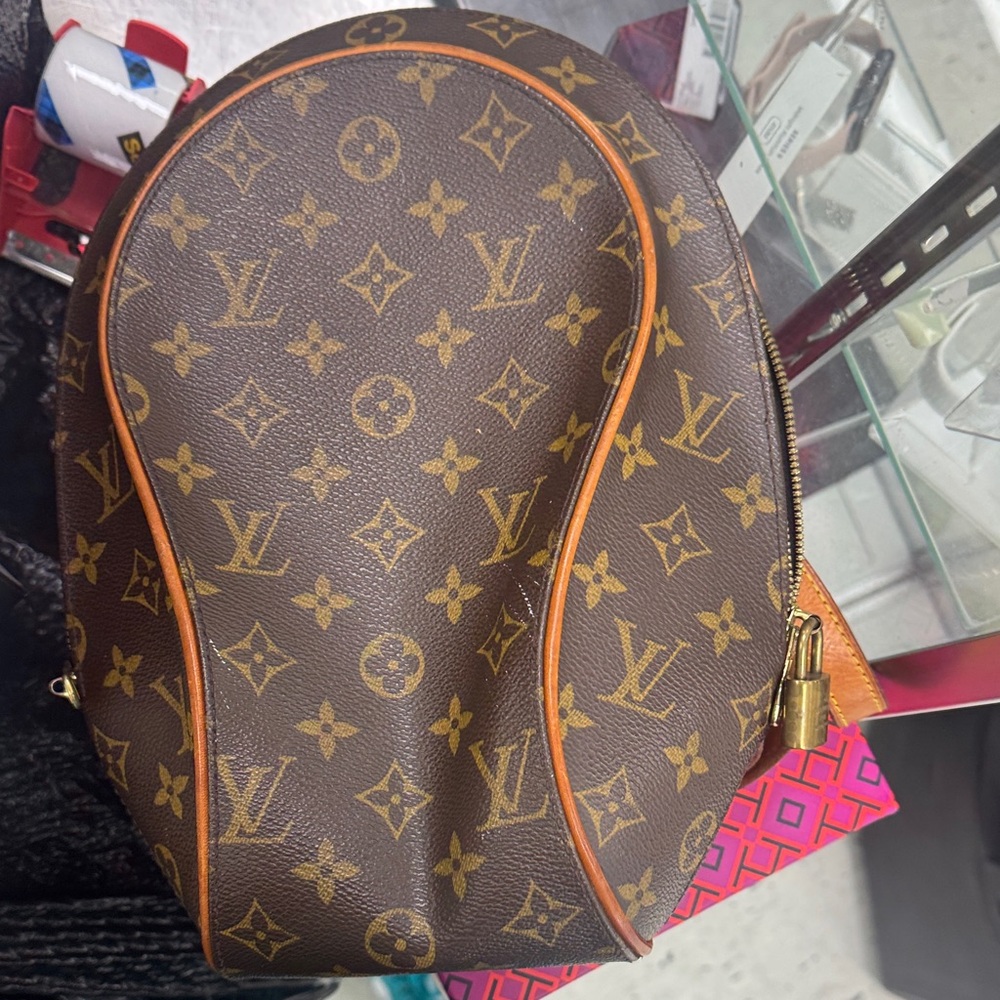 Louis Vuitton Brown and Gold Monogram Pouch